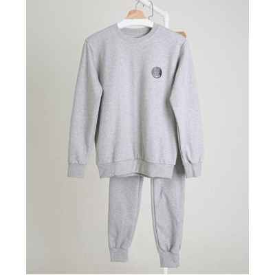 라** 워크 힙독 그래픽 플리스 맨투맨 티셔츠  플리스 카고 조거 팬츠 셋