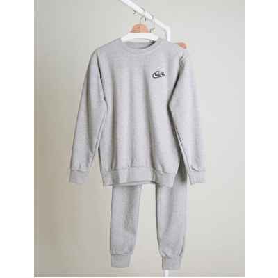 나** 저스트 두 잇 그래픽 맨투맨 티셔츠  테리 카고 조거 팬츠 셋