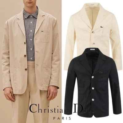 디* 스틸로고 쓰리버튼 코튼 자켓