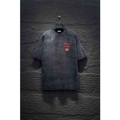 미*** 워싱 하트로고패치 티셔츠