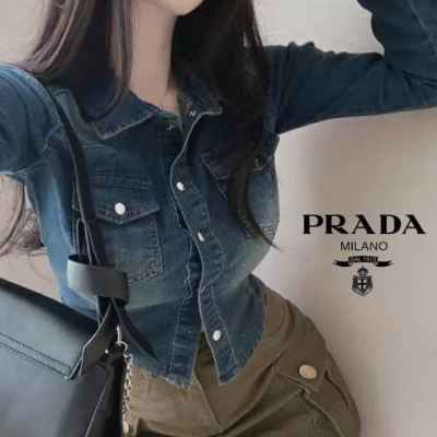 프** 청 크롭 데님 셔츠 스판 워싱 (11402)