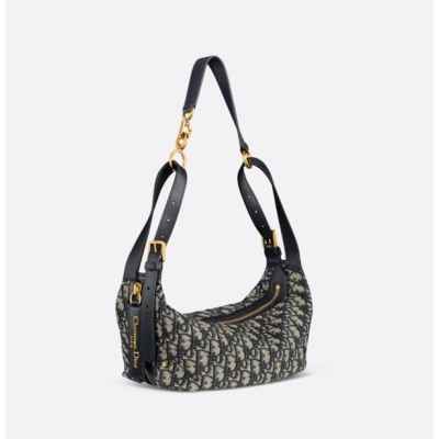 디* DJourney 미디엄 백 ㅡ 블루 Di*r Oblique 자카드