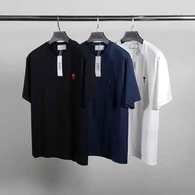 아* 스몰하트자수 코튼 반팔티