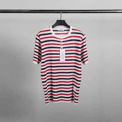 톰* 스트라이프 린넨 라운드 니트