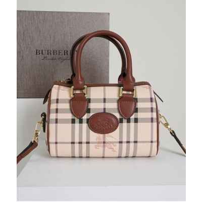 버** 클래식 체크 보스턴 백 미니