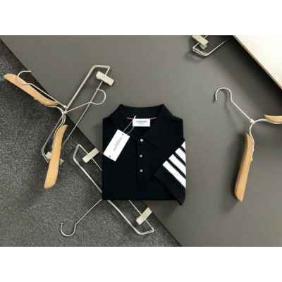 톰* 사선 쿨링 니트 카라 티셔츠