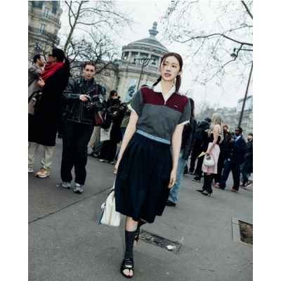 미*** 하프 집업 PK 니트