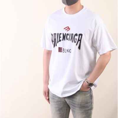 발**** 로고 핸드프린팅 수입 최고급 반팔라운드