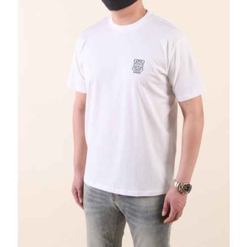 로** 아나그램 로고 자수 반팔 티셔츠