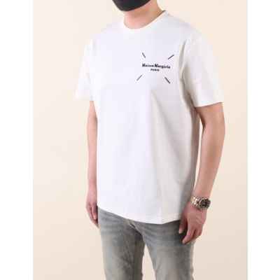메* 마르지엘라 테이프 프린팅 라운드 반팔 티셔츠