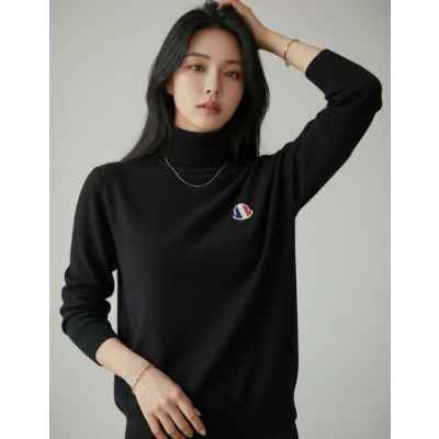 로고자수 캐시 목폴라 니트수입풀(남녀공용)