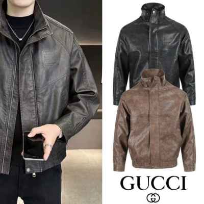 구* 레터링 사각로고 레더자켓