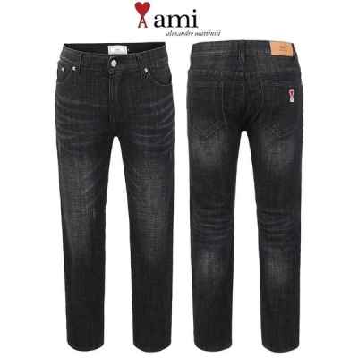 아* 블랙 미디움 테이퍼드 팬츠