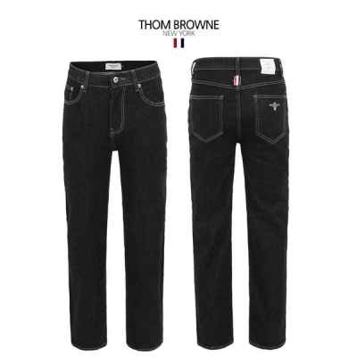 톰* 흑청 스판 히든밴드 미디엄테이퍼드핏 데님