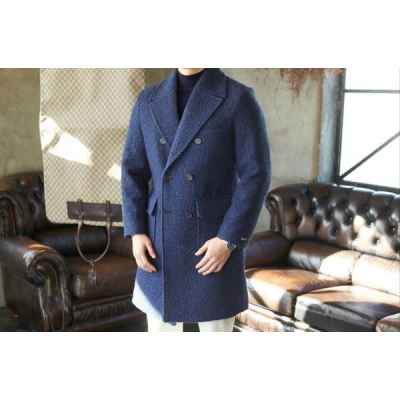 구* 카센 더블 브레스티드 코트