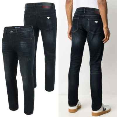 프** 타이거 프린팅 워싱 청바지