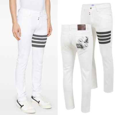 톰* 사선 도그프린트 화이트 진