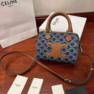 셀** 데님 보스턴백