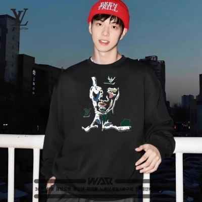 루* 페인트 조각상 디자인 밍크양기모 티셔츠