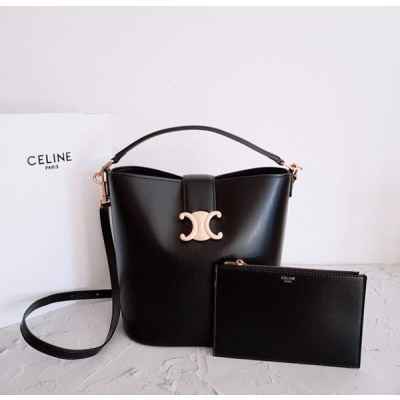 셀** 고급 루이즈백 미디움 카프스킨 레더 블랙