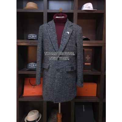 톰* 블랙 라벨 texture 시그니쳐 다크글렌 가즉패치 뉴 하프 코트