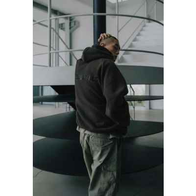 피**** 에센셜 로고 플리스 기모 후드집업수입풀(남녀공용)