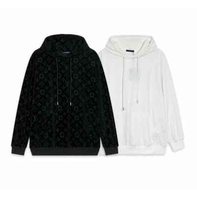 루* 모노그램 전판로고 벨로아 후드