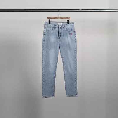 로** 컬러 아나그램자수 청바지