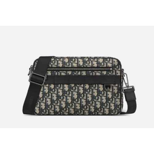 디* 사파리 맥시 메신저 백 ㅡ베이지블랙 Di*r Oblique 자카드 풀박스