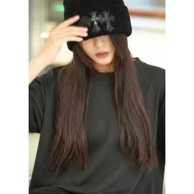 크* 크로스 레더패치 참 비니수입풀(남녀공용)