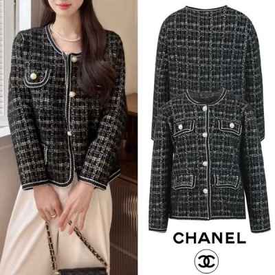 샤* 골드버튼 트위드 램스울 자켓