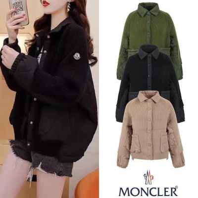 로고 레이어드 포켓 니트 자켓