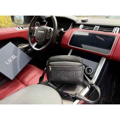 디* Rider 20 지퍼 메신저백 블랙 그레인 송아지 가죽