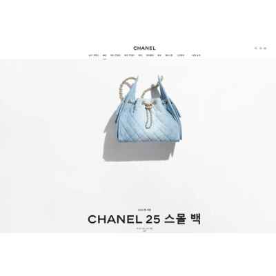 샤* 25벡 워시드 데님 골드 메탈 블루 스몰