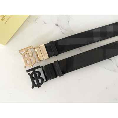 버** 리버서블 체크 레더 TB 남성 벨트