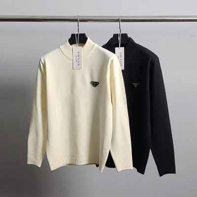 프** 로고와펜 반목 니트