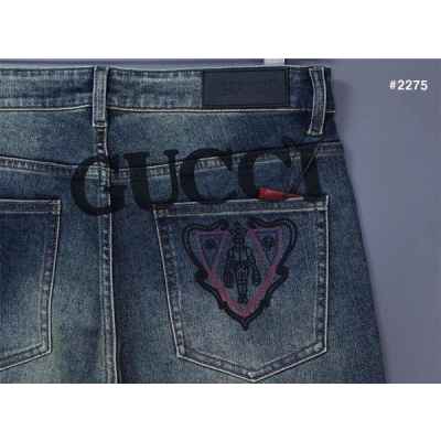 구* GG 히스테리아 로고 워싱 데님 청바지