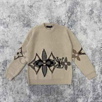 루* 25 그래픽 모노그램 플라워 니트  수입  프리미엄