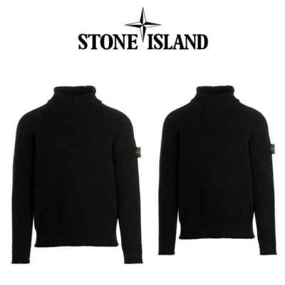 스* 패치 커플 울니트 터틀넥