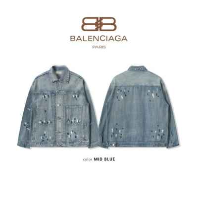 발**** 핸드페인팅 워싱 데님 자켓