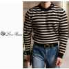 로* 피아나 최고급 스트라이프 견장니트