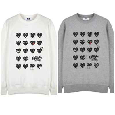 꼼* Houday emoji 블랙하트 맨투맨