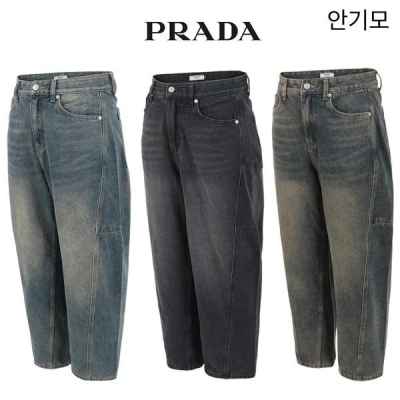 프** 안기모 벌룬와이드 솔트워싱 팬츠