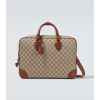 구* GG 엠블럼 미디움 브리프케이스 베이지 다크 브라운