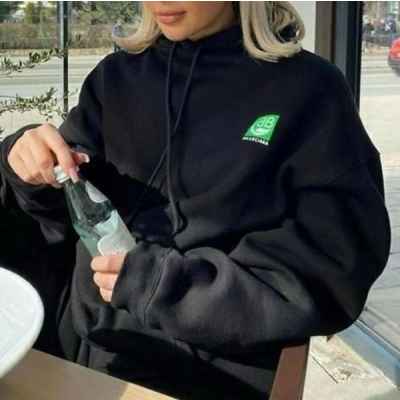 발**** 그린로고 후드티