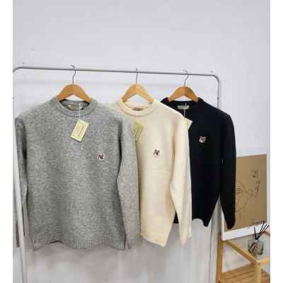 메* 마르지엘라 폭스헤드 울캐시미어 라운드 니트