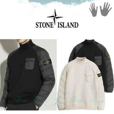 스* 니트 소매 패딩