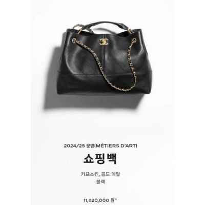 샤* 25A 공방 체인 호보백 블랙 카프스킨