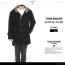 톰* 삼선 테이핑 후드 모직 코트 (수입고급)