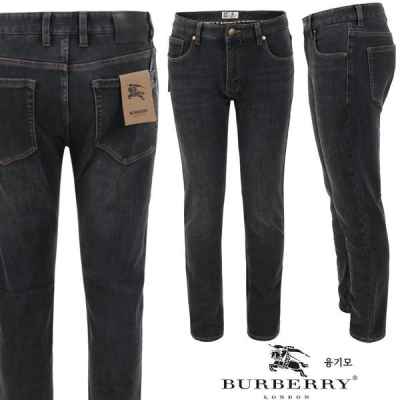 버** 기마 스틸 흑청 슬림 일자진 융 기모 원단